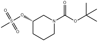 (S)-1-(TERT-BUTOXYCARBONYL)PIPERIDIN-3-YL메탄설포네이트 구조식 이미지