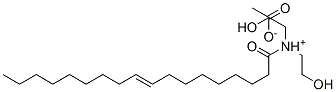 bis(2-hydroxyethyl)(octadec-9-enoyl)ammonium acetate Structure