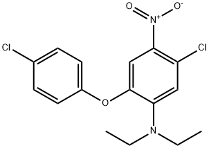 N1,N1-DIETHYL-5-CHLORO-2-(4-CHLOROPHENOXY)-4-NITROANILINE 구조식 이미지