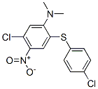 5-chloro-2-[(4-chlorophenyl)thio]-N,N-dimethyl-4-nitroaniline Structure