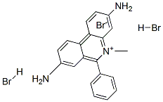 3,8-디아미노-5-메틸-6-페닐페난트리디늄브로마이드디하이드로브로마이드 구조식 이미지