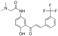 2-(dimethylamino)-N-[4-hydroxy-3-[1-oxo-3-[3-(trifluoromethyl)phenyl]allyl]phenyl]acetamide 구조식 이미지