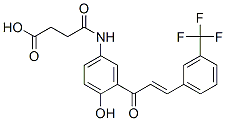 4-[[4-hydroxy-3-[1-oxo-3-[3-(trifluoromethyl)phenyl]allyl]phenyl]amino]-4-oxobutyric acid Structure