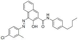 N-(4-butylphenyl)-4-[(4-chloro-2-methylphenyl)azo]-3-hydroxynaphthalene-2-carboxamide Structure