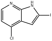 1H-Pyrrolo[2,3-b]pyridine, 4-chloro-2-iodo- 구조식 이미지