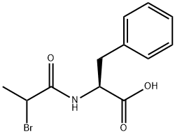 N-(2-브로모프로피오닐)-3-페닐-DL-알라닌 구조식 이미지