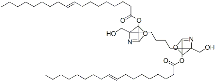 1,4-butanediylbis[[4,5-dihydro-4-(hydroxymethyl)oxazole-2,4-diyl]methylene] bis(9-octadecenoate) Structure