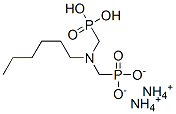 diammonium dihydrogen [(hexylimino)bis(methylene)]bisphosphonate  Structure