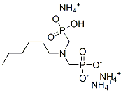 triammonium hydrogen [(hexylimino)bis(methylene)]diphosphonate Structure