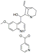 (8알파,9R)-9-하이드록시-6'-메톡시신코나늄니코티네이트 구조식 이미지