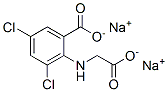 2-[(carboxymethyl)amino]-3,5-dichlorobenzoic acid, sodium salt Structure