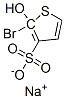 sodium 2-bromo-alpha-hydroxythiophene-3-sulphonate Structure