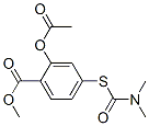 methyl 4-[[(dimethylamino)carbonyl]thio]-o-acetylsalicylate Structure