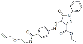 ethyl 4-[[4-[[2-(allyloxy)ethoxy]carbonyl]phenyl]azo]-4,5-dihydro-5-oxo-1-phenyl-1H-pyrazole-3-carboxylate 구조식 이미지