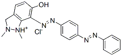6-hydroxy-1,2-dimethyl-7-[[4-(phenylazo)phenyl]azo]-1H-indazolium chloride 구조식 이미지