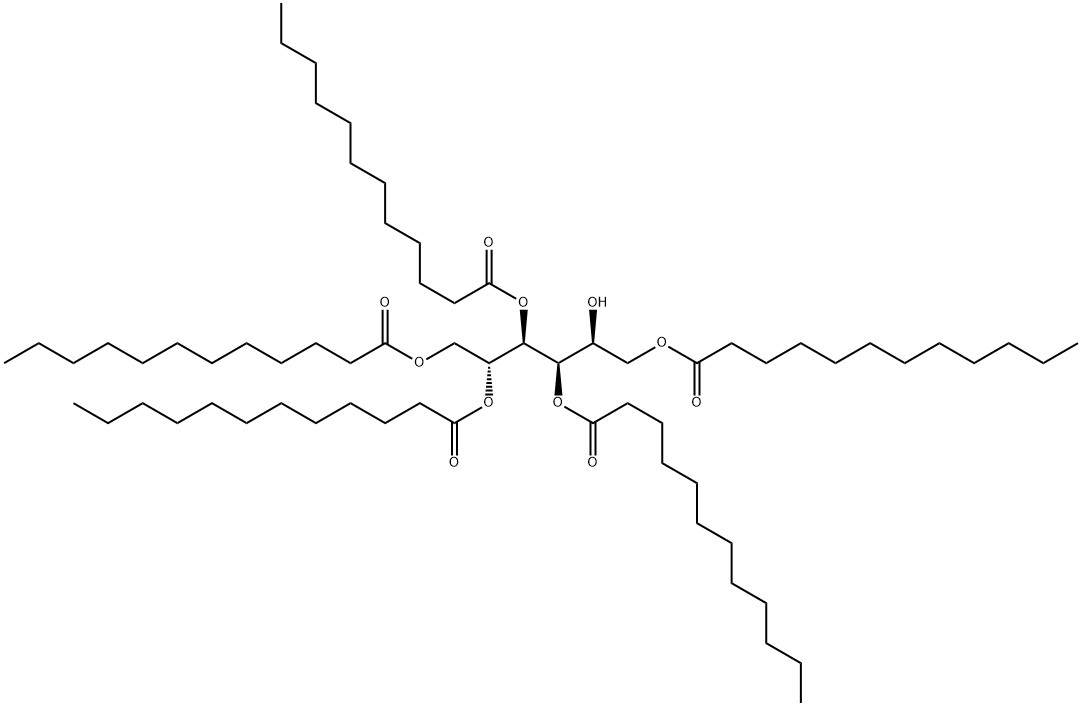 D-글루시톨1,3,4,5,6-펜탈라우레이트 구조식 이미지