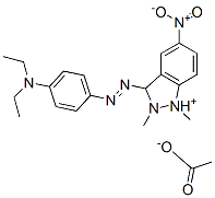 3-[[4-(diethylamino)phenyl]azo]-1,2-dimethyl-5-nitro-1H-indazolium acetate  Structure