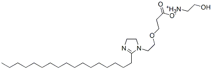 (2-hydroxyethyl)ammonium 3-[2-(2-heptadecyl-4,5-dihydro-1H-imidazol-1-yl)ethoxy]propionate Structure