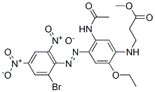 methyl N-[5-(acetylamino)-4-[(2-bromo-4,6-dinitrophenyl)azo]-2-ethoxyphenyl]beta-alaninate Structure