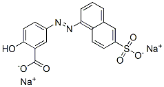 5-[(6-설포-1-나프틸)아조]살리실산,나트륨염 구조식 이미지
