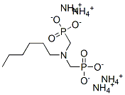 [(hexylimino)bis(methylene)]bisphosphonic acid, ammonium salt Structure