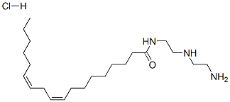 (9Z,12Z)-N-[2-[(2-aminoethyl)amino]ethyl]octadeca-9,12-dien-1-amide  hydrochloride  Structure