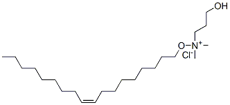 2-hydroxyethyldimethyl[Z-(9-octadecenyloxy)]methylammonium chloride  Structure