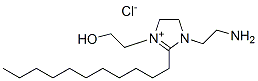 1-(2-aminoethyl)-4,5-dihydro-3-(2-hydroxyethyl)-2-undecyl-1H-imidazolium chloride 구조식 이미지