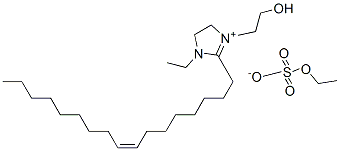 (Z)-1-ethyl-2-(8-heptadecenyl)-4,5-dihydro-3-(2-hydroxyethyl)-1H-imidazolium ethyl sulphate  Structure