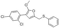 3-(2,4-디클로로-페닐)-2-메톡시-5-페닐술파닐메틸-푸란 구조식 이미지