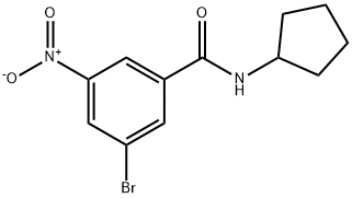 3-Bromo-N-cyclopentyl-5-nitrobenzamide 구조식 이미지