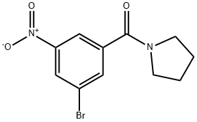 (3-Bromo-5-nitrophenyl)(pyrrolidin-1-yl)methanone Structure