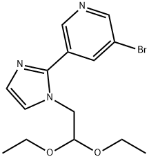 3-Bromo-5-(1-(2,2-diethoxyethyl)-1H-imidazol-2-yl)pyridine Structure