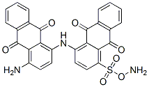 1-amino-4-((4-amino-9,10-dihydro-9,10-dioxo-1-anthryl)amino)-9,10-dihydro-9,10-dioxoanthracenesulphonic acid Structure