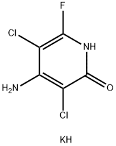 4-아미노-3,5-디클로로-6-플루오로-2-피리돈,모노칼륨염 구조식 이미지