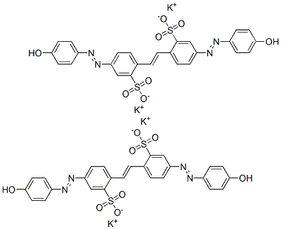 사칼륨4,4'-비스[(4-히드록시페닐)아조]스틸벤-2,2'-디술포네이트 구조식 이미지