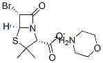 morpholinium [2S-(2alpha,5alpha,6alpha)]-6-bromo-3,3-dimethyl-7-oxo-4-thia-1-azabicyclo[3.2.0]heptane-2-carboxylate Structure