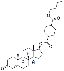 (17beta)-17-[[[4-(butoxycarbonyl)cyclohexyl]carbonyl]oxy]androst-4-en-3-one Structure