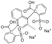 disodium 1,1'-(2-methyl-1,4-naphthylene) bis[2-sulphonatobenzoate] Structure