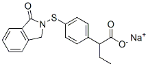 sodium 2-[4-(1,3-dihydro-1-oxo-2H-isoindol-2-ylthio)phenyl]butyrate  구조식 이미지