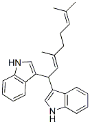 3,3'-(3,7-dimethylocta-2,6-dienylidene)bis(1H-indole) Structure