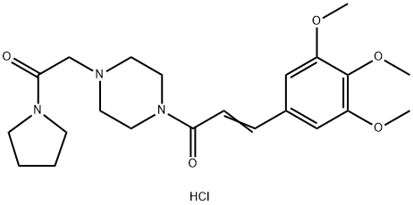 1-[2-oxo-2-(1-pyrrolidinyl)ethyl]-4-[1-oxo-3-(3,4,5-trimethoxyphenyl)allyl]piperazinium chloride Structure