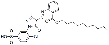 1-decyl 2-[[1-(2-chloro-5-sulphophenyl)-4,5-dihydro-3-methyl-5-oxo-1H-pyrazol-4-yl]azo]benzoate  Structure