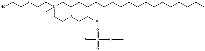 비스[2-(2-하이드록시에톡시)에틸]메틸(옥타데실)암모늄메틸설페이트 구조식 이미지
