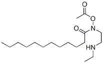 N-[2-[(2-hydroxyethyl)amino]ethyl]dodecanamide monoacetate Structure