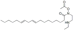 N-[2-[(2-hydroxyethyl)amino]ethyl]octadeca-9,12-dienamide monoacetate Structure