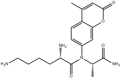7-lysylalanyl-4-methylcoumarinamide Structure