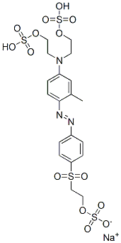 2,2'-[[3-methyl-4-[[4-[[2-(sulphooxy)ethyl]sulphonyl]phenyl]azo]phenyl]imino]bisethyl bis(hydrogen sulphate), sodium salt Structure