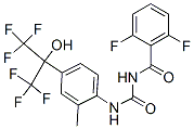 2,6-difluoro-N-[[[2-methyl-4-[2,2,2-trifluoro-1-hydroxy-1-(trifluoromethyl)ethyl]phenyl]amino]carbonyl]benzamide 구조식 이미지