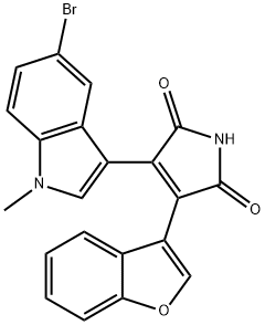 3-(5-BroMo-1-Methyl-1H-indol-3-yl)-4-(benzofuran-3-yl)pyrrole-2,5-dione 구조식 이미지